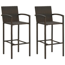 Outdoor wicker bar stools deals set of 4